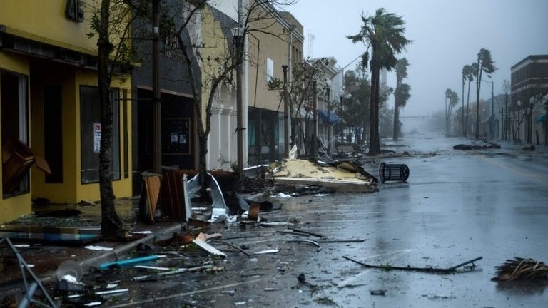 Record-breaking 'hell' hurricane mauls US