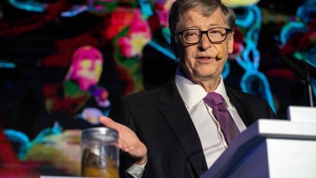 Bill Gates showcases reinvented  toilet