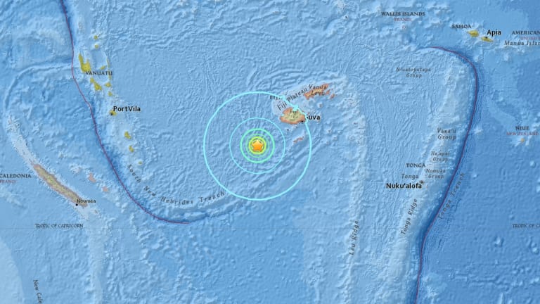 Strong quake hits Fiji