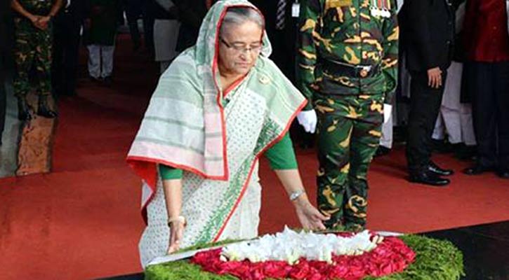 PM Hasina pays tributes to Bangabandhu