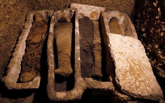 Egypt uncovers tomb containing 50 mummies