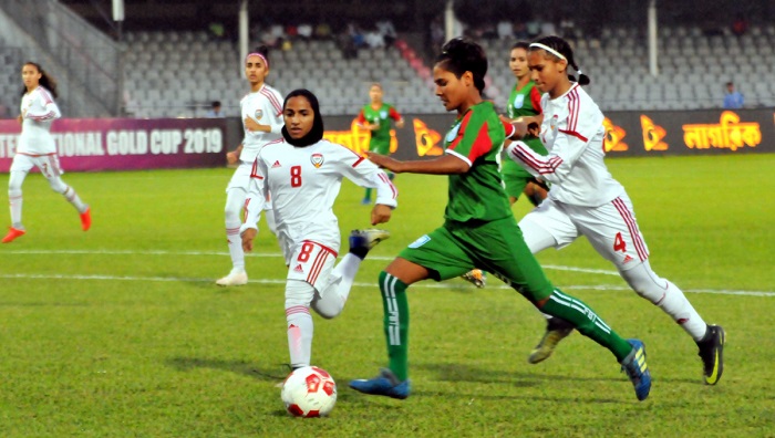 Bangladesh beat UAE 2-0 in Bangamata Football