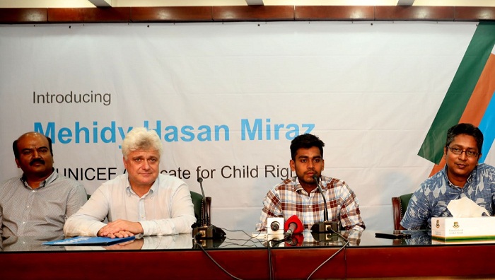National cricketer Miraz named UNICEF child rights advocate