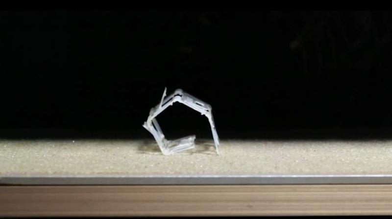 How cool is this paper robot that changes shape in response to heat!