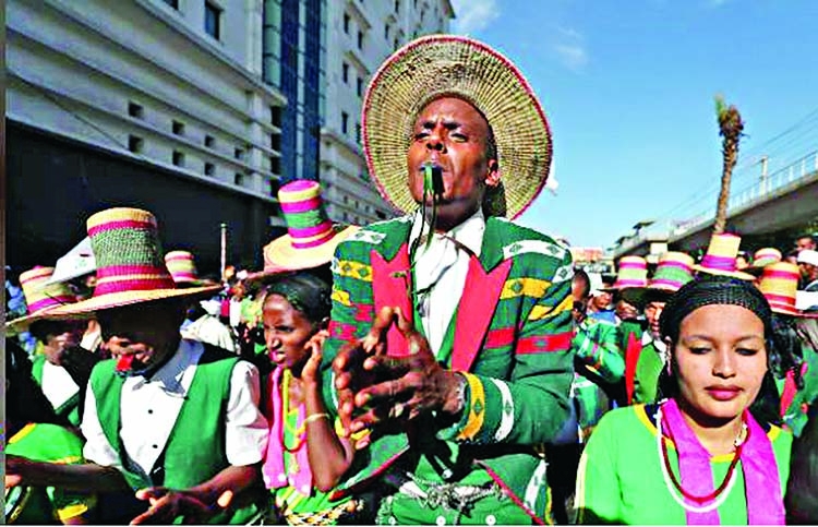 Ethiopia's Oromo people celebrate festival in Addis