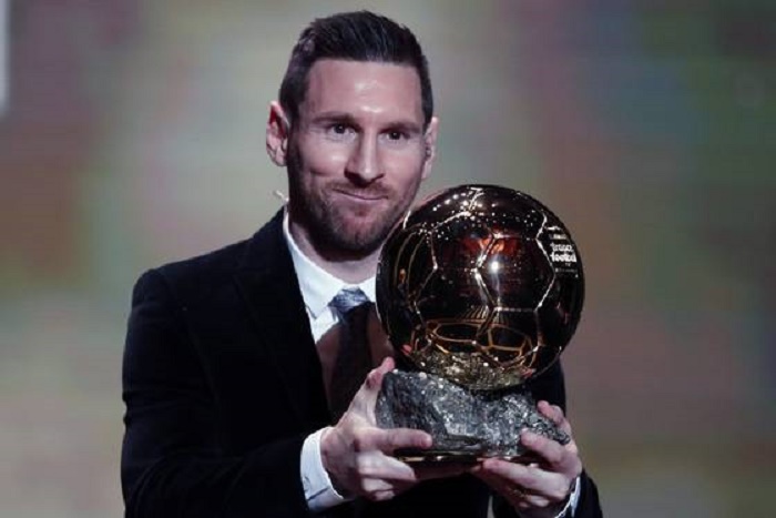 Messi wins Ballon d'Or prize for record 6th time