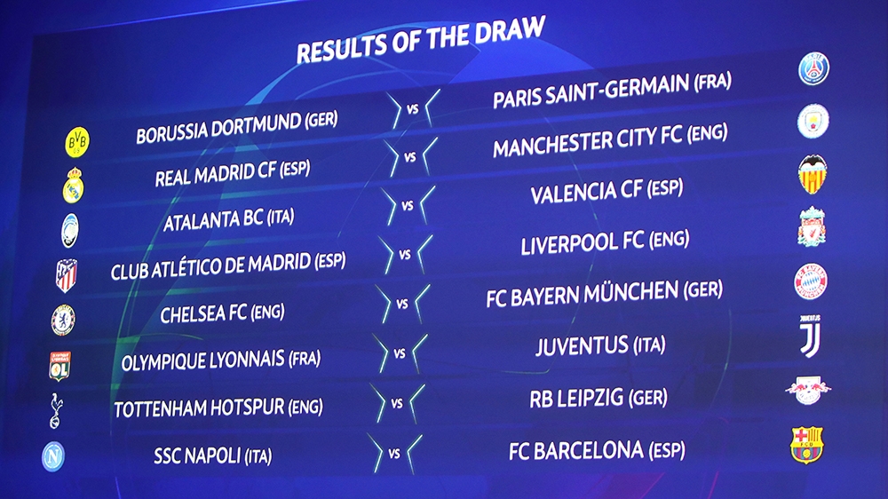 UEFA Champions League draw: Knockout fixtures 2020 announced