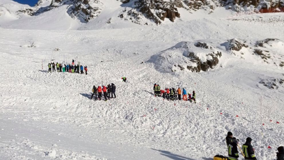 Avalanche on Italian glacier kills woman, 2 children