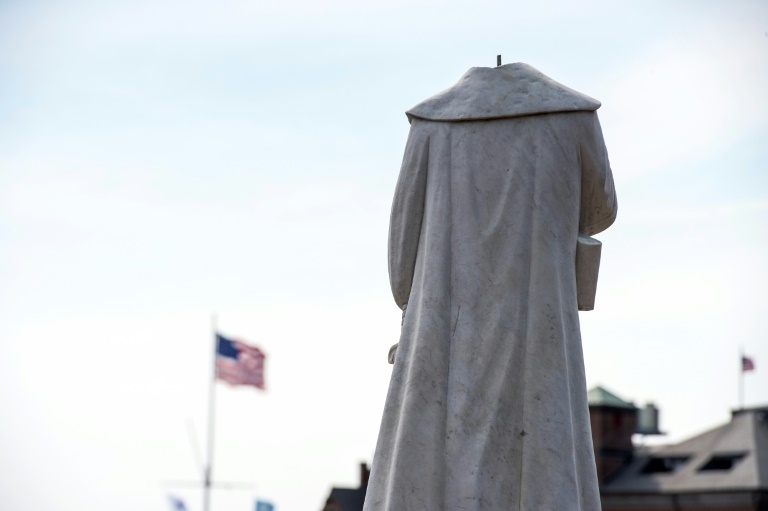 Christopher Columbus statue beheaded in Boston