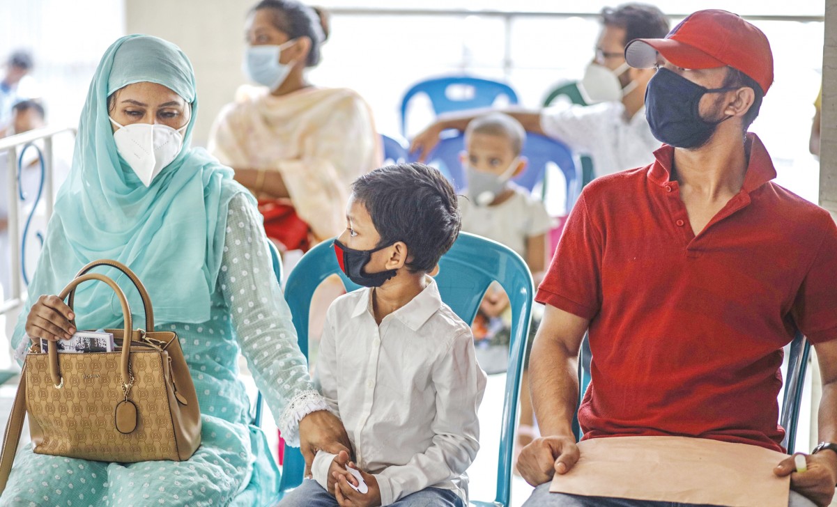 Admission test held in school amid pandemic