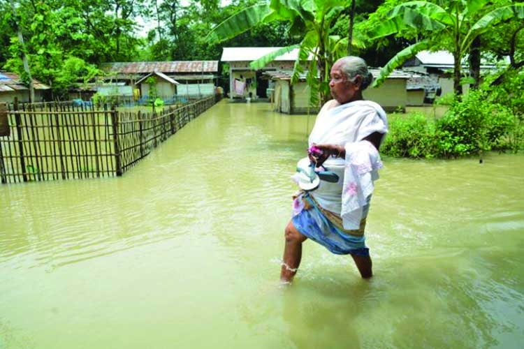 Floods found in India's Assam force a good million to flee