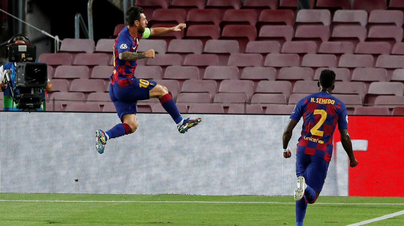 Messi helps Barca sink Napoli to attain last eight