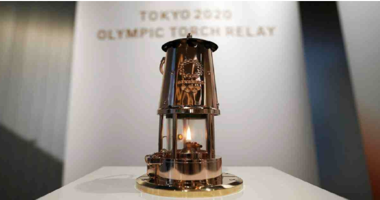 Olympic flame from display in Japan