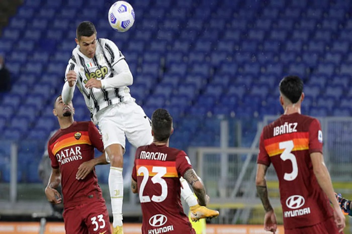 Ronaldo double rescues a spot for Juventus at Roma