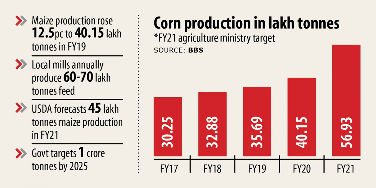 Target set for 42pc higher corn production