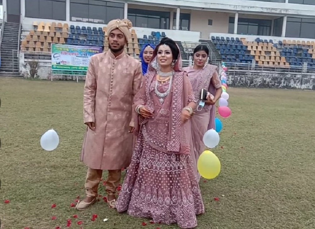 Footballer Sufil ties the knot with cricketer Zinnat