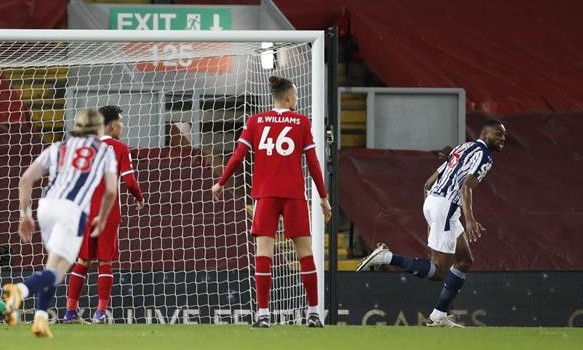 Overdue equalizer earns West Brom 1-1 draw at Liverpool