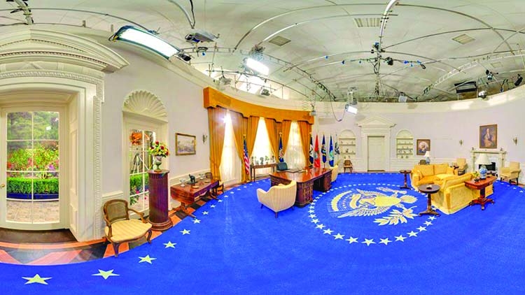 UK film studio housing Oval Office replica 'upbeat'
