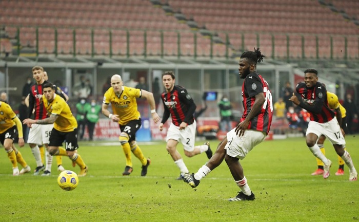 AC Milan salvage Udinese draw with last-gasp penalty
