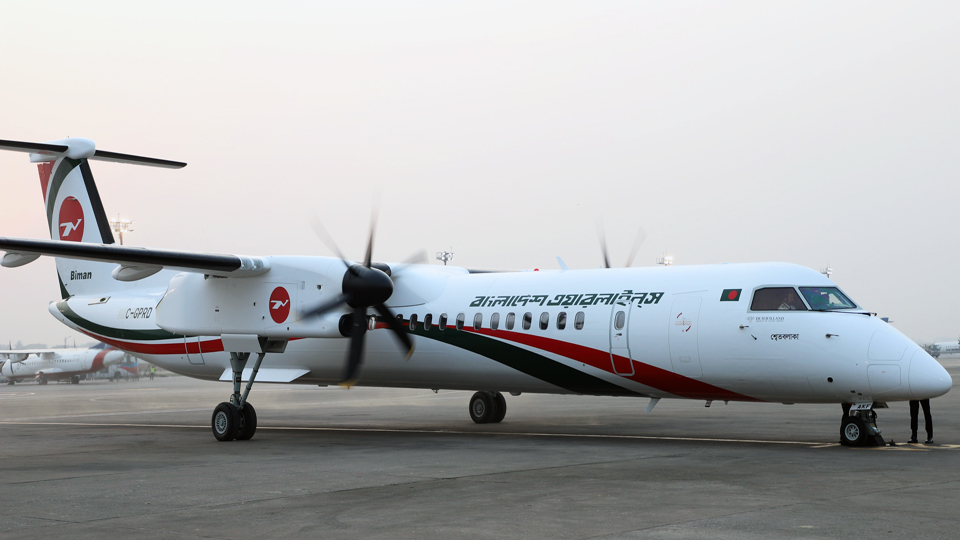 Biman’s third Dash-8 aircraft lands in Dhaka