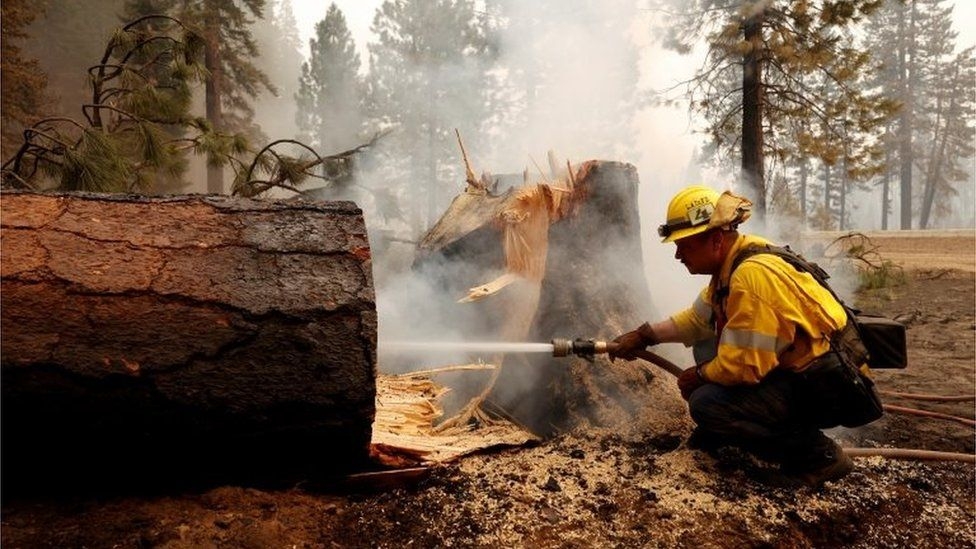 Firefighters tackle historic California wildfire