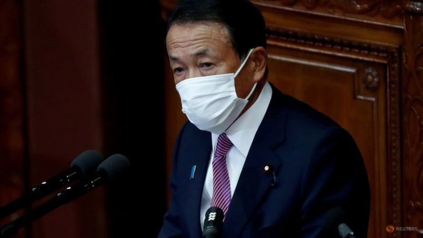 Japan's outgoing Finance Minister Aso said he urged BOJ to lower inflation target