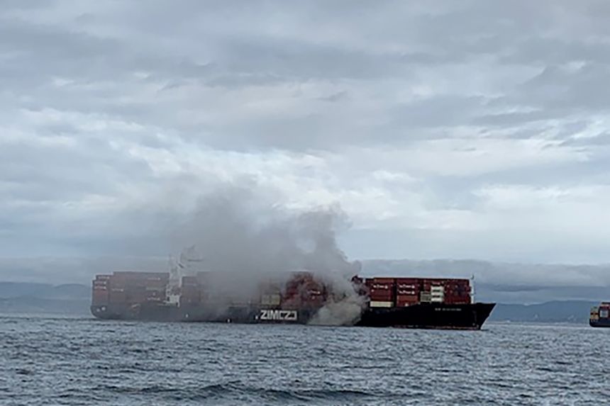 Evacuations as ship spews toxic gas off Canada