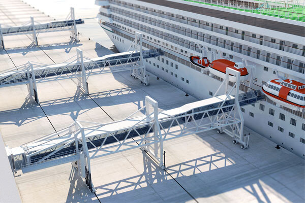 Bremenports selects Adelte's Seaport passenger boarding bridges for the Columbus Cruise Center in Bremerhaven