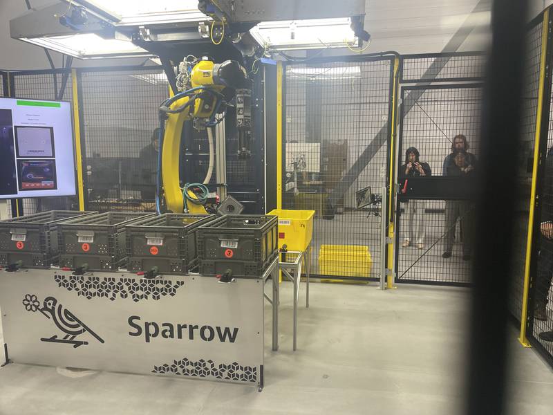 Amazon unveils Sparrow robotic system for repetitive warehouse tasks
