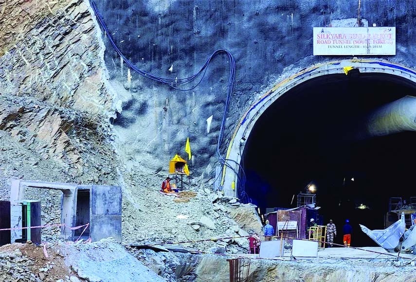 First images from Indian tunnel show workers trapped for nine days