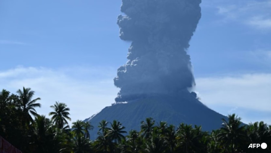 Indonesia's Mount Ibu erupts again, spews huge ash tower