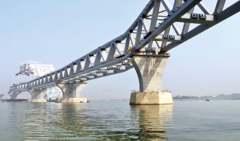 11th span of Padma Bridge installed
