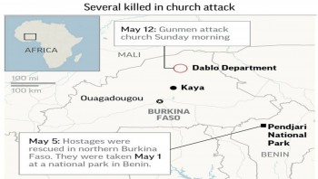 Gunmen attack Catholic church in Burkina Faso; 6 killed