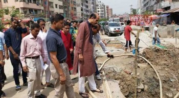 Atiq inspects Kalshi-Baunia drain construction