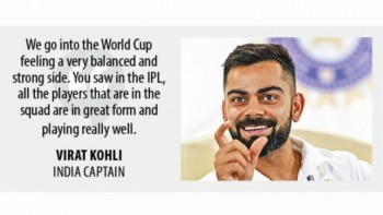 Kohli expects pressure to curb run-fest at World Cup
