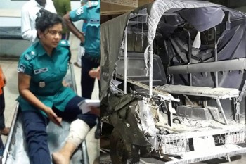 Female cop among 2 injured in city crude bomb blast