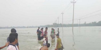 Sherpur-Jamalpur roads under water; vehicular movement snapped