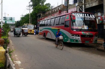 Inter-district bus service suspended in Rajshahi