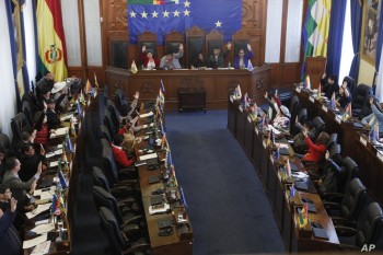 Bolivia Senate OKs election, bars ex-president