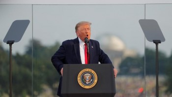 Trump vows to defeat 'radical left' in 4 July speech