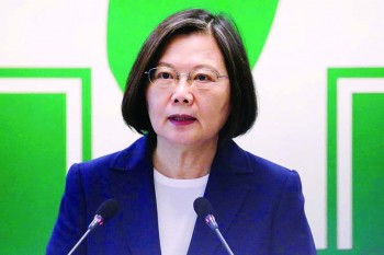 Taiwan president says drills show China is threat to region