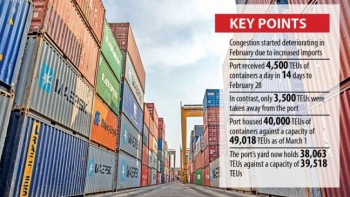 Rising imports choking port with containers