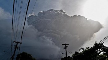 Ash rains straight down on Caribbean island after eruption