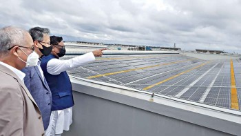 Largest rooftop solar plant starts making electricity