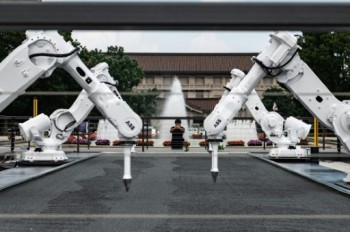 Olympic athletes inspire robotic zen garden in Tokyo