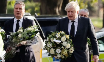 UK PM Johnson visits church where lawmaker was stabbed to death