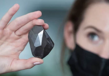 Enigma: rare 555-carat black diamond unveiled in Dubai thought to be billions of years old