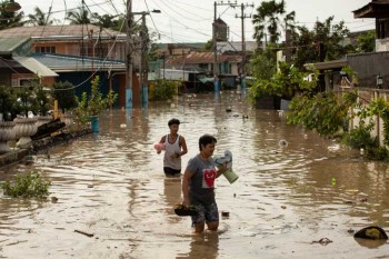 Swathes of land swamped in northern Philippines after typhoon