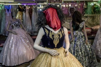 Kabul's mannequins, hooded and masked under Taliban rules
