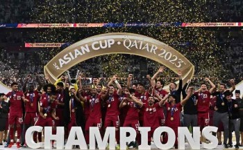 Jordan v Qatar: Akram Afif's hat-trick of penalties fires hosts to Asian Cup glory